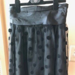 Vintage Betsey Johnson Black Polka Dot Skirt